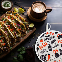 Chauffe-tortillas mexicain authentique en coton 10'' et 12'' isolé, compatible micro-ondes, pour usage alimentaire, avec pochette isotherme personnalisable