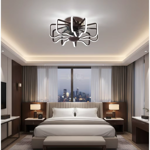 Ventilador de Techo Metálico de 5 Aspas para Dormitorio, Motor DC Ultrasilencioso (<30dB), 5 Velocidades con LED Regulable, Ahorro de Energía y Control por Aplicación/Control Remoto - Product Image 4