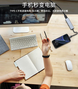 Adaptador <span class=keywords><strong>de</strong></span> concentrador tipo C multipuerto 6 en 1 con lector <span class=keywords><strong>de</strong></span> tarjetas compatible con HDMI 4K USB3.0 TF SD Reader All in One USB Hub para <span class=keywords><strong>PC</strong></span> portátil - Product Image 4