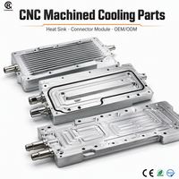 Bloque de refrigeración líquida, placa fría, fresado CNC, aluminio 7075, personalizado OEM ODM para PC, GPU, servidor