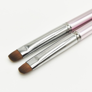 Nouvel Arrivage <span class=keywords><strong>Pinceau</strong></span> à ongles rose vif à manche métallique pour artiste de beauté, pour nail art français, design <span class=keywords><strong>One</strong></span> <span class=keywords><strong>Stroke</strong></span>, pour acrylique, outil à effet froissé - Product Image 2