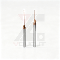 Fraise à queue sphérique à rainures profondes en carbure monobloc série R0.5 pour le fraisage CNC de profondeur de cavités profondes et de contours 3D de l'acier au carbone et de l'acier allié