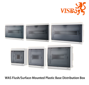 VISBO WAS 시리즈 전기 박스 인클로저 플러시/서피스 플라스틱 베이스 블랙 티 전기 박스 실외 배전함 - Product Image 1