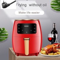 Four électrique multifonctionnel à vente chaude transfrontalier UE Royaume-Uni États-Unis, capacité de 6 L, maison intelligente, entièrement automatique, commande tactile, friteuse à air