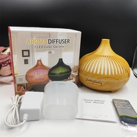 Difusor de Aromas para el Hogar con Logotipo Personalizado, Mayorista Chino, Difusor de Aceites Esenciales con Acabado de Madera, Control Remoto, Temporizador y Luz Nocturna LED de 7 Colores