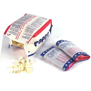 Microwave oven Heat pop corn paper packaging bag with Heat transfer electronic film high pop rate popcorn paper bag