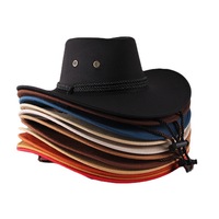 Chapeaux en laine de Style occidental pour hommes, Logo personnalisé, Panama, chapeau Fedora, automne et hiver, chapeau de Cowboy
