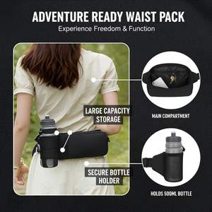 Sac banane de course tendance, imperméable, grande capacité de rangement, léger et réglable pour les voyages et les entraînements en extérieur - Product Image 2