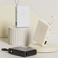 Nouvelle Arrivée en Gros : Batterie Externe Sans Fil Améliorée 20000 mAh avec Charge Rapide, Affichage LED et Câble Type-C Intégré