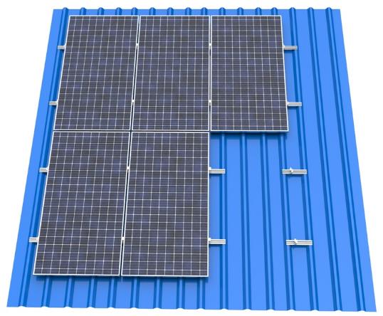 Solar Panel Roof Railless Mounting System For Solar Energy System