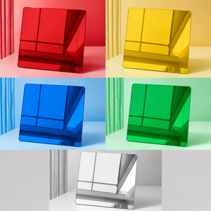 แผ่นอะคริลิคกระจกเงา PMMA สีสันสดใสสไตล์อาร์ตเดโค สีทอง สีโรสโกลด์ สีเงิน เป็นมิตรกับสิ่งแวดล้อม ทนทานต่อการแตกหัก แผงกระจกเงาคุณภาพสูงสำหรับการจัดแสดงระดับไฮเอนด์ - Product Image 2