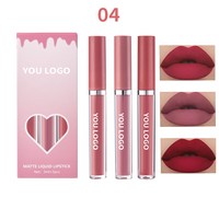 Vente en gros 3-en-1 Kit de brillant à lèvres mat marque privée Al Por Mayor Ensemble de brillant à lèvres minéral à base de brillant à lèvres