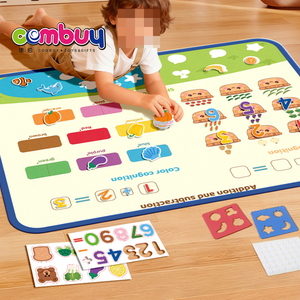 Pädagogisches Kinder-Malspiel <span class=keywords><strong>2</strong></span>-in-1 Klebrige Karton-Kritzelmatte Wasser-Leinwand Spielzeug - Product Image 2