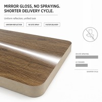 Panneau MDF anti-jaunissement UV haute brillance pour meubles de cuisine, panneau de porte d'armoire résistant aux rayures