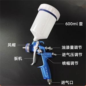 Pistolet à air comprimé Warite Vario Rp 3000 G, buse de 1,8 mm, alimentation par gravité, pour peinture automobile - Product Image 3