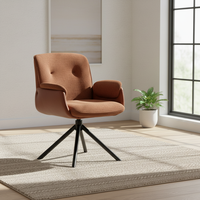 Fauteuils de salle à manger pivotants et inclinables en velours et lin modernes, confortables pour la maison, le bureau, le salon, l'appartement, écologiques