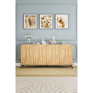 Akel Atlantic - Mueble de Madera con Consola de 4 Puertas y 180 cm, Aparador, Soporte para TV, para Comedor - Product Image 6