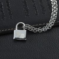 Collier diamant personnalisé en acier inoxydable colliers hommes couple