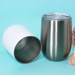 Nhà Máy Trực Tiếp 12Oz Đôi Tường Thăng Hoa Thép Không Gỉ Wine Tumbler Trống Trứng Hình Dạng Cốc Cà Phê - Product Image 5