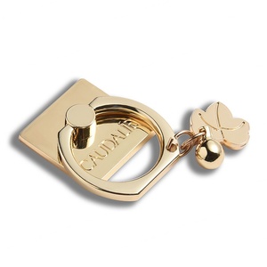 Soporte de Anillo para Teléfono Móvil de Lujo, Chapado en Oro, Fundido a Presión, Moderno, Duradero, con Logotipo Personalizado y Colgante - Product Image 2