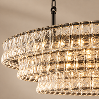 Magnifique lustre rectangulaire en cristal pour salle à manger, salon, hôtel - Prix usine de gros