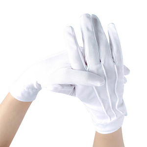 Prix de gros Gants de cérémonie en coton respirant avec bijoux Gant blanc avec bouton - Product Image 5