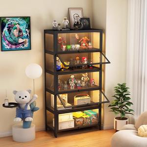 ตู้โชว์ฟิกเกอร์ Iyanen Enon แบบตั้งพื้น 5 ชั้น กระจกนิรภัย ป้องกันฝุ่น สำหรับของเล่นสะสมและโมเดลต่างๆ - Product Image 3