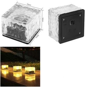 โคมไฟสนามโซลาร์เซลล์ LED รูปทรงอิฐ  กันน้ำ IP65 ปรับความสว่างได้ 6000K สำหรับตกแต่งสวนและขั้นบันไดกลางแจ้ง - Product Image 1