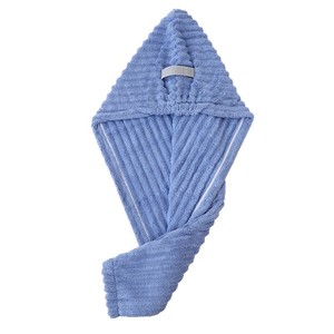 Coral Fleece Hair Drying Cap 30x75cm Antimicrobial Quick Dry Solid Color Home Use - Product Image 3