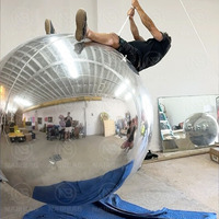 Grande boule disco, grande boule miroir brillante, décoration de scène de mariage, boule disco gonflable de 100 cm, sphère réfléchissante