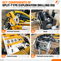 Plateforme de Forage Portable HDF1000D – Machine de Forage Hydraulique de Type Divisé, Profondeur 1000m, Couple 1000Nm