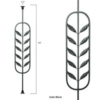 Balustres en fer contemporains, résistants à la rouille, à l'eau et aux UV, design feuilles carrées creuses, peignables, à poser au sol
