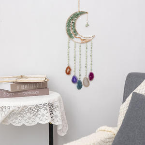 HZ Dreamer's Handmade Green Aventurine Crystal Carved Engraving Technique Pendant for Home <strong>Jewelry</strong> Accessories Dream Catcher - Product Image 3