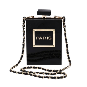 Bolso de Mano Transparente con Forma de Perfume Vintage, con Correa de Cadena y Cierre Magnético, para Eventos Nocturnos de Mujeres - Product Image 4