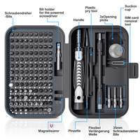 Kingsdun 130 en 1 Kit de réparation de téléphone portable Jeu d'embouts de tournevis de précision Jeu d'outils de réparation électronique magnétique Jeu de tournevis