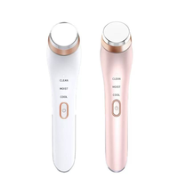 Masseur facial portable de voyage 82g léger et fin, rechargeable par USB, chaud/froid, ionique, pour le soin des yeux et la beauté en voyage