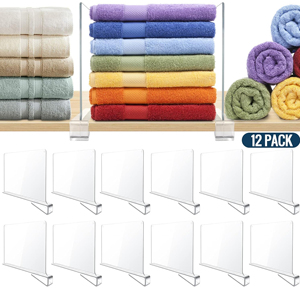 2pcs Acrylic <b>Shelf</b> Dividers <b>Plastic</b> Acrylic Closet <b>Shelf</b> Divider - Product Image 3