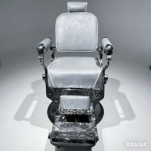 Chaise de barbier professionnelle robuste en cuir synthétique, durable, inclinable hydrauliquement, avec repose-pieds double usage, écologique, XINMAN - Product Image 2