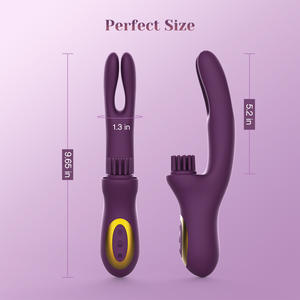 Vibratore di coniglio impermeabile da donna che spinge la macchina del sesso con disegno di <span class=keywords><strong>solletico</strong></span> clitorideo - Product Image 3