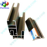 Profilés d'extrusion en aluminium gris argenté pour la fabrication de fenêtres et portes coulissantes colombiennes/costaréennes