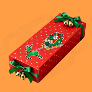 免费样品定制印刷硬质纸板圣诞礼品盒哑光饰面包装衣服内衣袜子护肤品 - Product Image 1