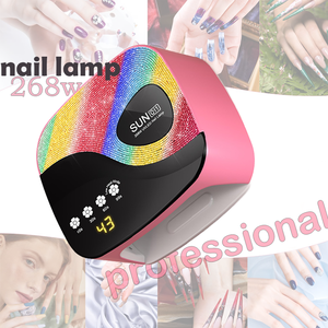 288W Electric UV LED Rhinestone Nail Lamp 45 LEDs Dual <b>Light</b> Touch <b>Sensor</b> Gel Dryer for Home Salon - Product Image 2