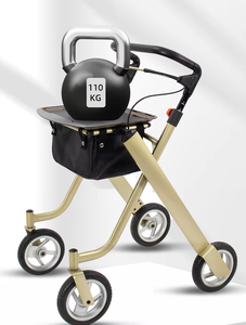 Rollator <strong>Walker</strong> for Elderly-Lightweight Indoor/Outdoor Use CE Certified 100kg Rehabilitation <strong>Therapy</strong> Supplies Walking Aid - Product Image 3