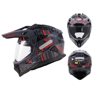 Ls2 mx702 unisex tất cả các mùa Flip-up Rally Mũ bảo hiểm kép Visor & chống sương mù ABS PC vật liệu XL Kích thước điều kiện mới - Product Image 5