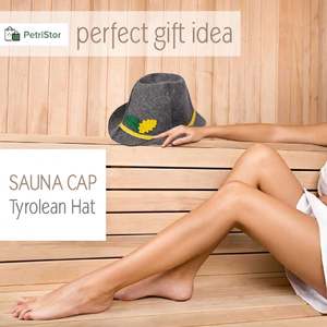 Chapeau de sauna unisexe en laine avec logo brodé 3D personnalisé - Product Image 6