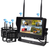 Système de surveillance de l'angle mort des véhicules lourds 4CH caméra de camion sans fil pour Semi-remorque