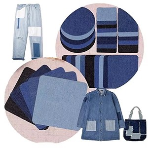 Jeans à repasser coupe gratuite en gros Denim Patch imperméable fer à repasser sur le genou patch pour vêtements - Product Image 3