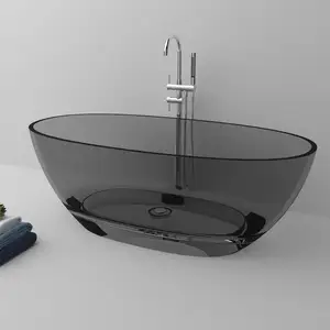 New Design Acrylic Transparent Bathtub Clear Bathtub Fashion Crystal Resin Bathtub