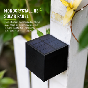 Nouvelle lampe solaire murale extérieure en forme <span class=keywords><strong>de</strong></span> cube 3CCT 3000K 4000K 6000K pour cour, couloir, escalier, clôture, étanche - Product Image 2