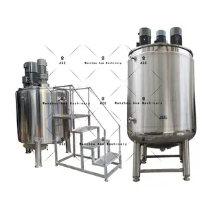 Steam Heating Double Or Three Layers Jacketed Sealed Pressure Mixing Tank With Agitator For Liquids Chemicals Solutions